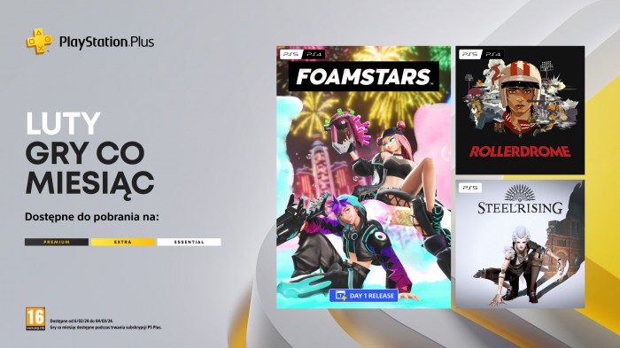 Lutowa oferta PlayStation Plus: Foamstars, Rollerdrome oraz Steelrising