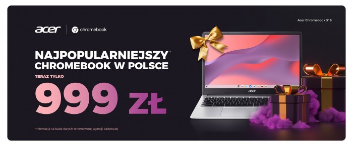 Najpopularniejszy w Polsce Chromebook za mniej ni 1000 z