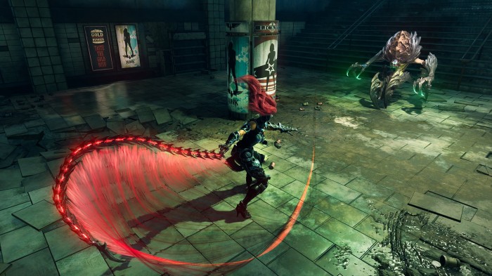 Darksiders III - gameplay ukazujcy walk z bossem
