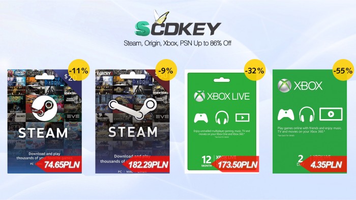 Promocje na SCDKey - m.in. 12 miesicy Xbox Live Gold za 173.50 z tylko dla naszych czytelnikw