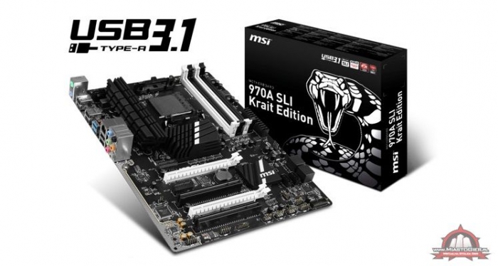 MSI prezentuje 970A SLI Krait Edition, pierwsz na wiecie pyt z USB 3.1 pod procesory AMD