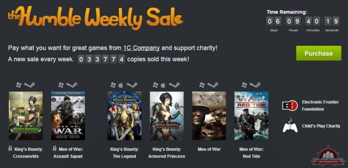 Humble Weekly Sale - przez najblisze dni kupimy gry firmy 1C Company, w tym Men of war i King's Bounty