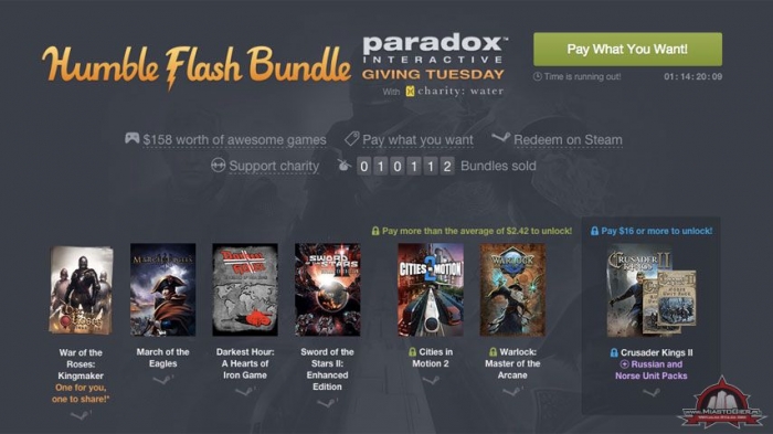 Humble Flash Bundle z produkcjami wydanymi przez Paradox Interactive