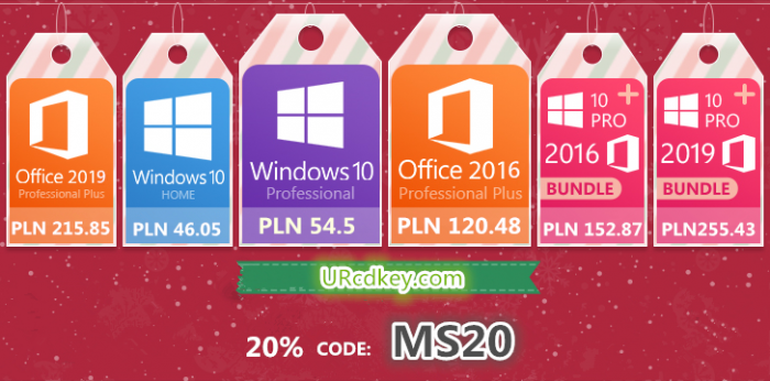 Windows 10 Pro za jedyne 50 z, a take wiele innych ofert na URcdkey!