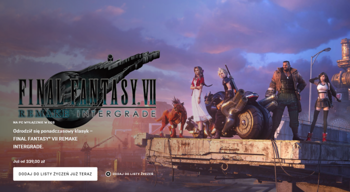 Final Fantasy VII Remake Integrate na PC kosztuje 339 z! Znamy wymagania sprztowe