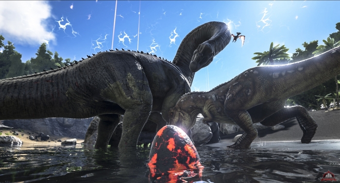 W Ark: Survival Evolved mona ju hodowa malutkie dinozaury