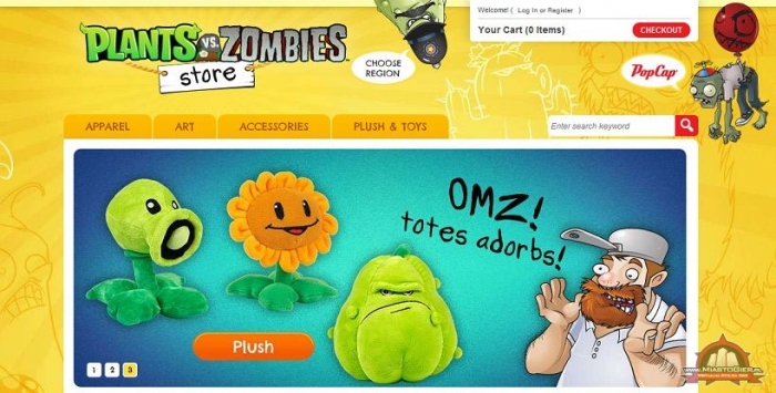Otworzono oficjalny sklep z gadetami z Plants vs. Zombies