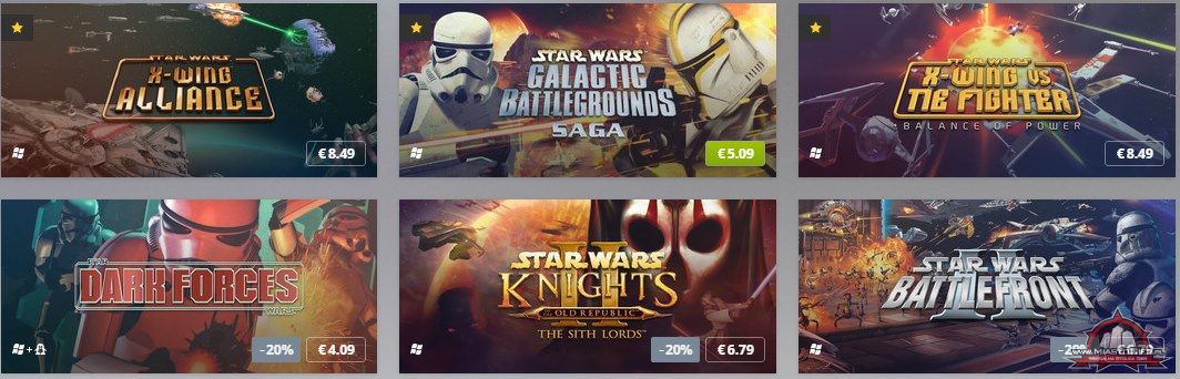 Klasyczne gry na podstawie marki Star Wars dostępne na GOG