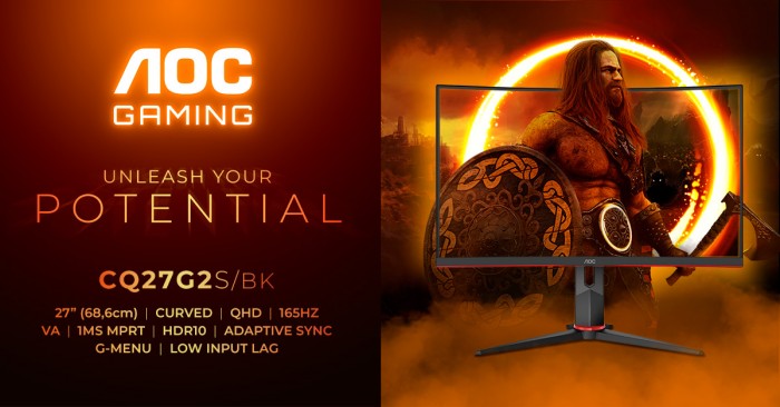 AOC przedstawia zakrzywiony gamingowy monitor AOC GAMING CQ27G2S/BK