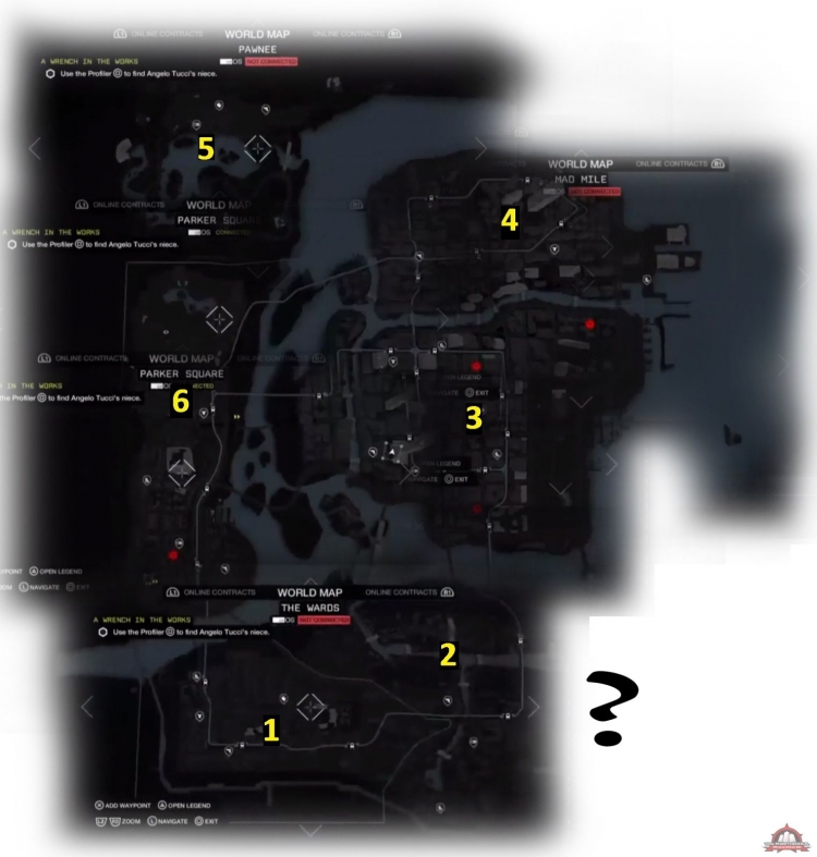 Mapa Watch_Dogs w porwnaniu do GTA IV i GTA V