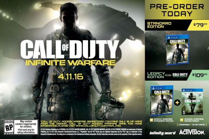 Call of Duty: Infinite Warfare - premiera w listopadzie. Dostaniemy te odwieone Modern Warfare!