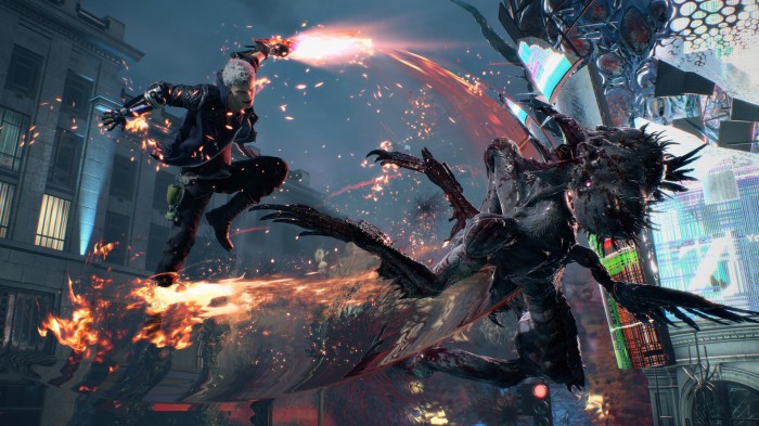 Devil May Cry 5 - Dante masakruje demony na nowym gameplayu